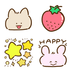 [LINE絵文字] ねこチャンとうさチャンの画像