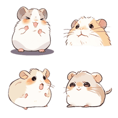 [LINE絵文字] a little hamster-Mochi emojiの画像