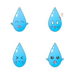 [LINE絵文字] Cute little water dropletsの画像