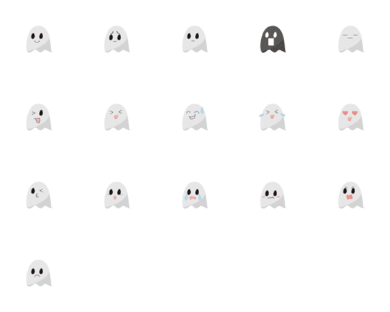 [LINE絵文字]2023 LET'S DRAW Little ghost flutteringの画像一覧