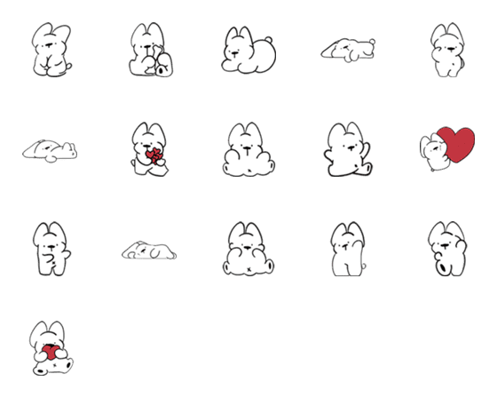 [LINE絵文字]bunnydogの画像一覧