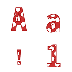 [LINE絵文字] Red and white dot of the alphabetの画像