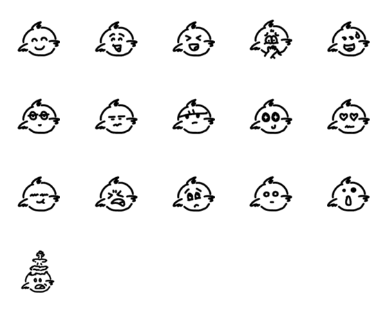 [LINE絵文字]odd emojiの画像一覧