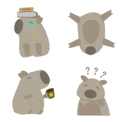 [LINE絵文字] Cute capybaraの画像