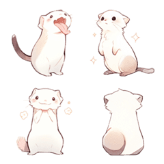 [LINE絵文字] fe-fe-ferret emojiの画像