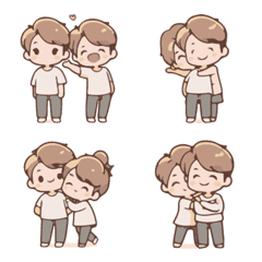 [LINE絵文字] CUTE KIDS BABY Embrace Sweet Heart7の画像