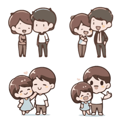 [LINE絵文字] CUTE KIDS BABY Embrace Sweet Heart2の画像