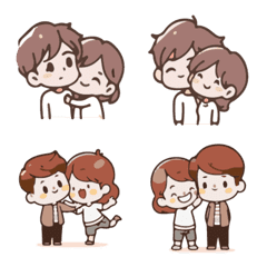 [LINE絵文字] CUTE KIDS BABY Embrace Sweet Heart3の画像