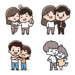 [LINE絵文字] CUTE KIDS BABY Embrace Sweet Heart5の画像