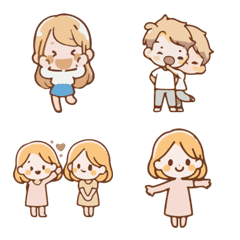 [LINE絵文字] CUTE KIDS BABY Embrace Sweet Heart8の画像