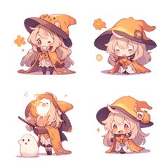 [LINE絵文字] Orange witchの画像