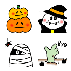 [LINE絵文字] おばけちゃんのハロウィン☆絵文字の画像