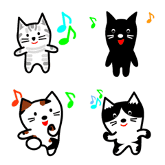 [LINE絵文字] 猫の体操？ダンス？#2の画像