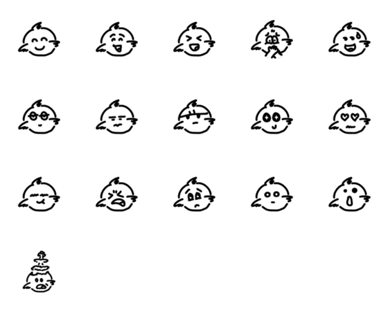 [LINE絵文字]odd emojiの画像一覧