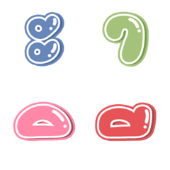 [LINE絵文字] Thai vowel emojis -a and numbersの画像