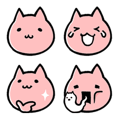 [LINE絵文字] まる顔⭐︎ねこ絵文字の画像