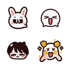 [LINE絵文字] Cute face -5の画像