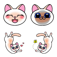 [LINE絵文字] 糖本猫♡エモジパック Lv 1の画像