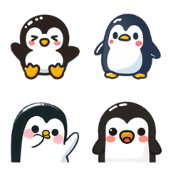 [LINE絵文字] ペンギン顔文字ステッカーの画像