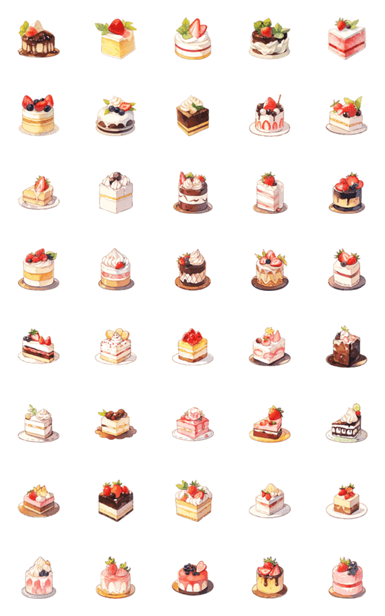 [LINE絵文字]a piece of cake emojiの画像一覧