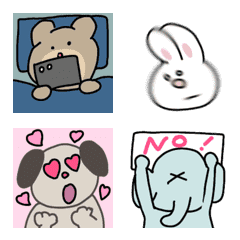 [LINE絵文字] 動く♡♡かわいい手書きの動物絵文字5の画像