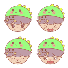 [LINE絵文字] DiDi Emoji 03 (Dino)の画像