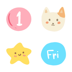 [LINE絵文字] twopebaby Number Animal Week Fruit emojiの画像