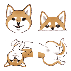 [LINE絵文字] 柴犬絵文字 赤柴の画像