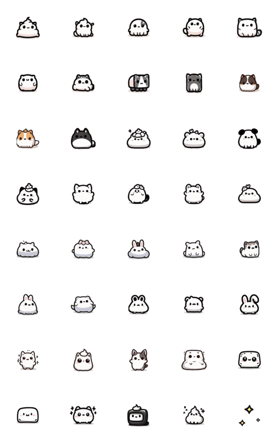 [LINE絵文字]Super cute animal expression stickers3の画像一覧