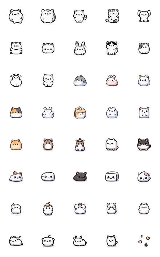 [LINE絵文字]Super cute animal expression stickers7の画像一覧