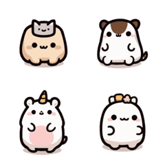 [LINE絵文字] Super cute animal expression stickers8の画像