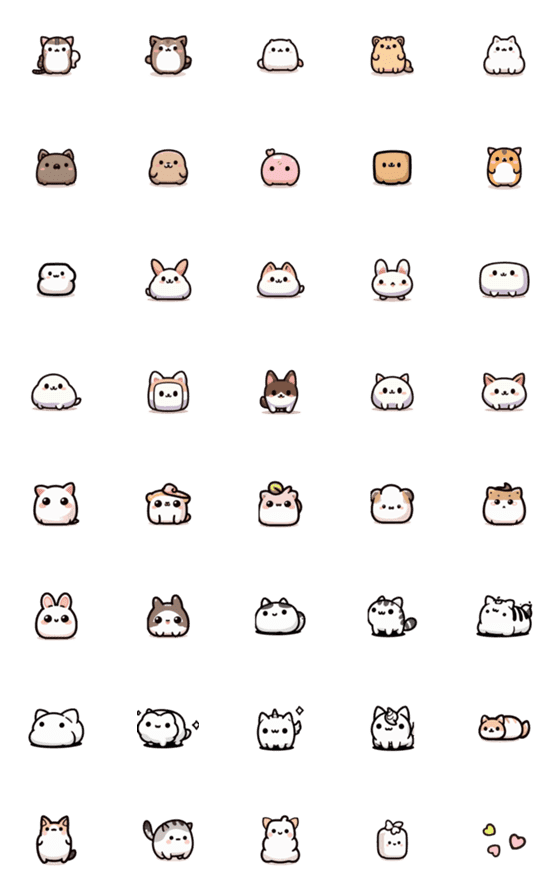 [LINE絵文字]Super cute animal expression stickers2の画像一覧