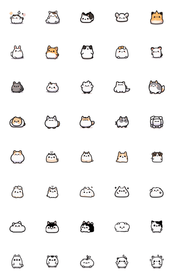 [LINE絵文字]Super cute animal expression stickers5の画像一覧