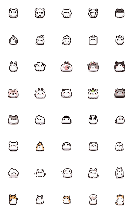 [LINE絵文字]Super cute animal expression stickers9の画像一覧