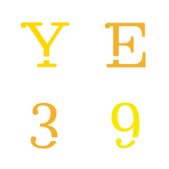 [LINE絵文字] Twopebaby Yellow Letter Numberの画像