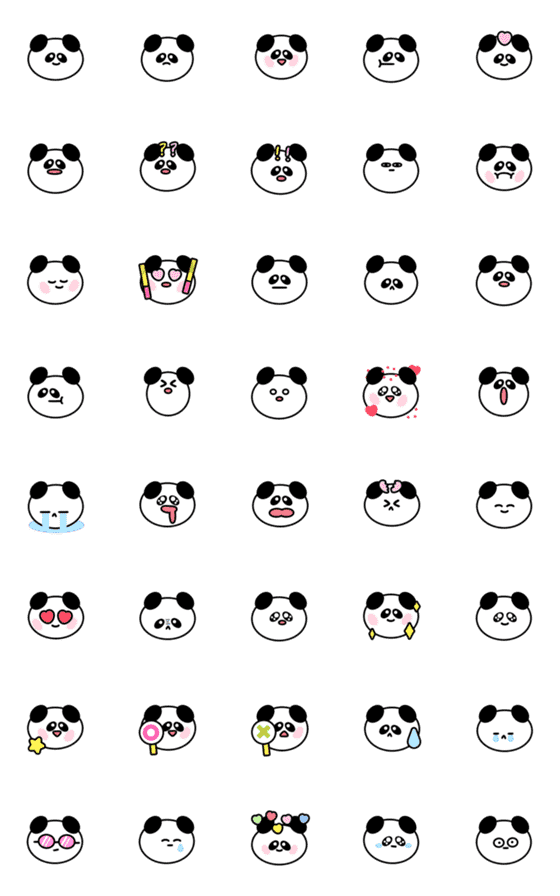 [LINE絵文字]パンダ panda ♥ 動く 絵文字の画像一覧