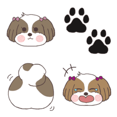 [LINE絵文字] 犬シリーズ第1弾 シーズー犬 はなちゃん＊の画像