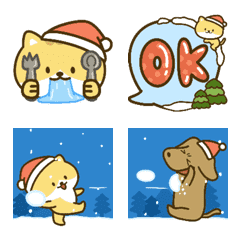 [LINE絵文字] Coco ＆ Lulu is moving (Christmas)の画像