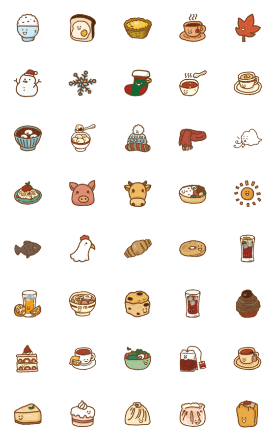 [LINE絵文字]Autumn of Appetite, and delicious food.の画像一覧