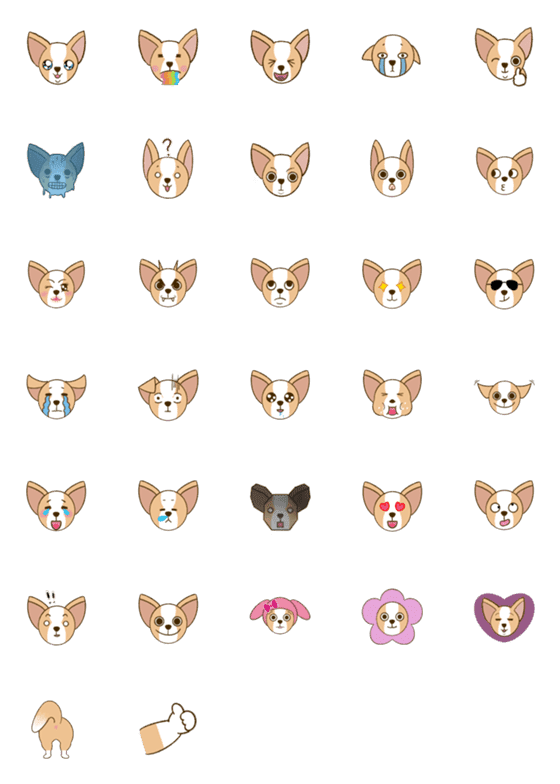 [LINE絵文字]Chihuahua LELEの画像一覧