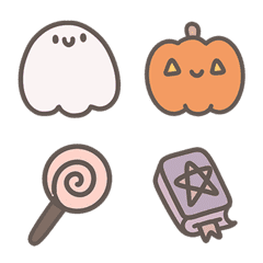 [LINE絵文字] Mini halloween ghost emojiの画像