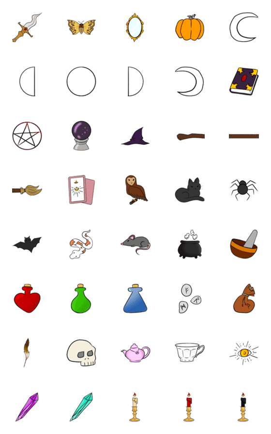 [LINE絵文字]The witches Emojiの画像一覧