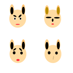 [LINE絵文字] half human rabbitの画像