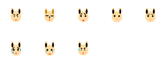 [LINE絵文字]half human rabbitの画像一覧