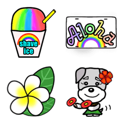 [LINE絵文字] Hawaii☆使える絵文字の画像