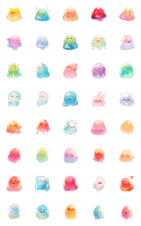 [LINE絵文字]soft slime emojiの画像一覧