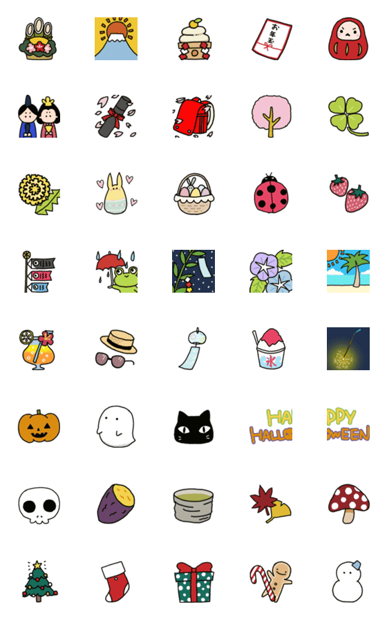 [LINE絵文字]四季の絵文字1の画像一覧