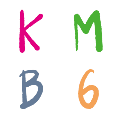 [LINE絵文字] Twopebaby Colorful Letter Numberの画像