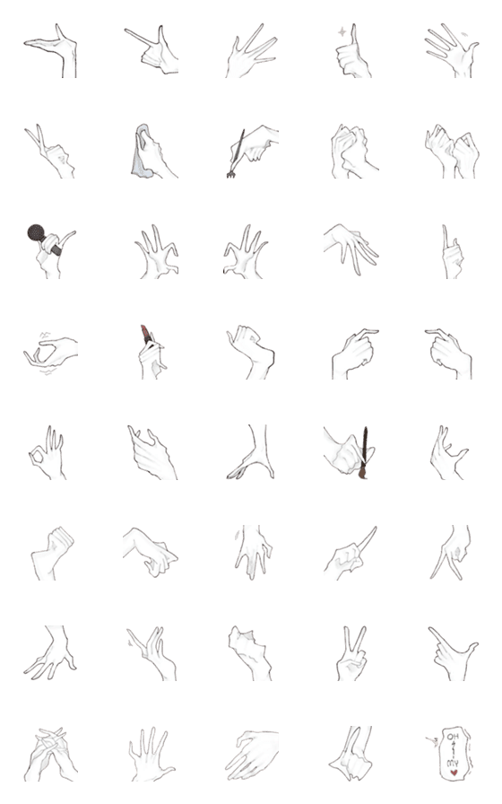 [LINE絵文字]Long Hands.の画像一覧