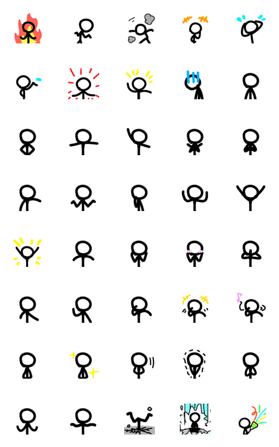 [LINE絵文字]Stickman！の画像一覧